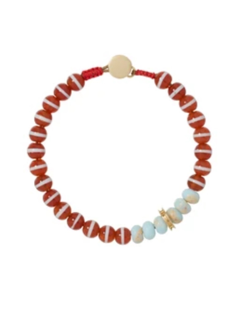 Roxanne Assoulin Red, Cream & Turquoise Beaded Bracelet Set